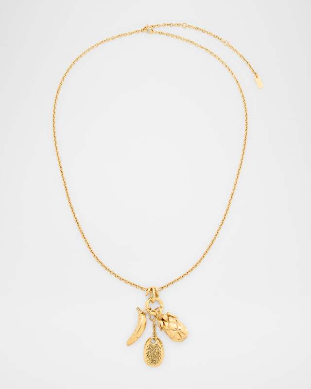 Bananas Brass Pendant Necklace